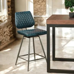 Mange-debout rectangulaire bois recyclé 120x75 BRISBANE
