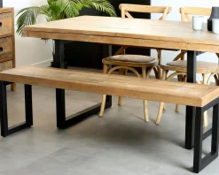Mange-debout rectangulaire bois recyclé 120x75 BRISBANE