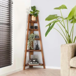 Meuble bar en bois d'acacia motif baguette MELBOURNE
