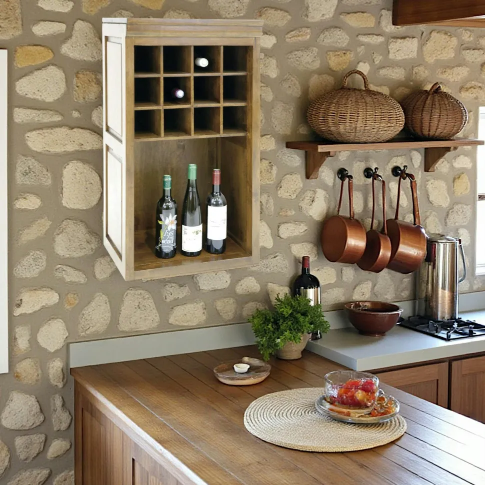 MEUBLE BAR RANGE BOUTEILLES TRADITTION H.96cm