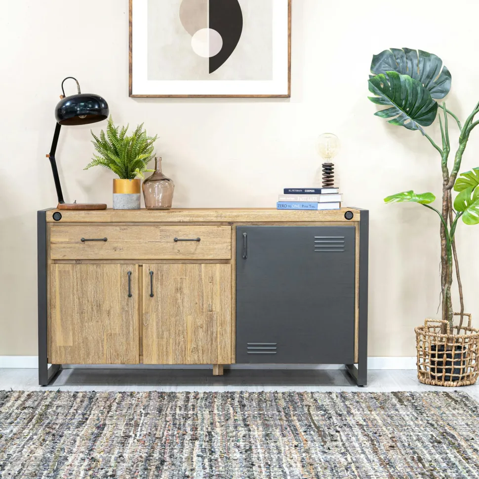 Meuble de Rangement style industriel en bois et métal BROOKLYN
