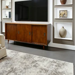 Meuble TV / Buffet Hévéa 3 portes coulissantes 140x45x74cm SIXTIES