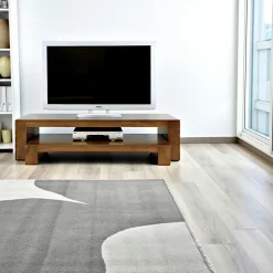 Meuble TV 2 élèments hévéa OLGA 140cm
