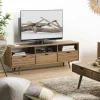 Meuble tv avec rangement en bois de sapin LIMA