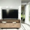 Meuble tv avec rangement bois recyclé VITTORIA
