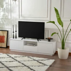 Meuble TV avec rangement - finition effet pin MARFA