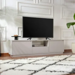 Meuble TV avec rangement - finition effet pin MARFA