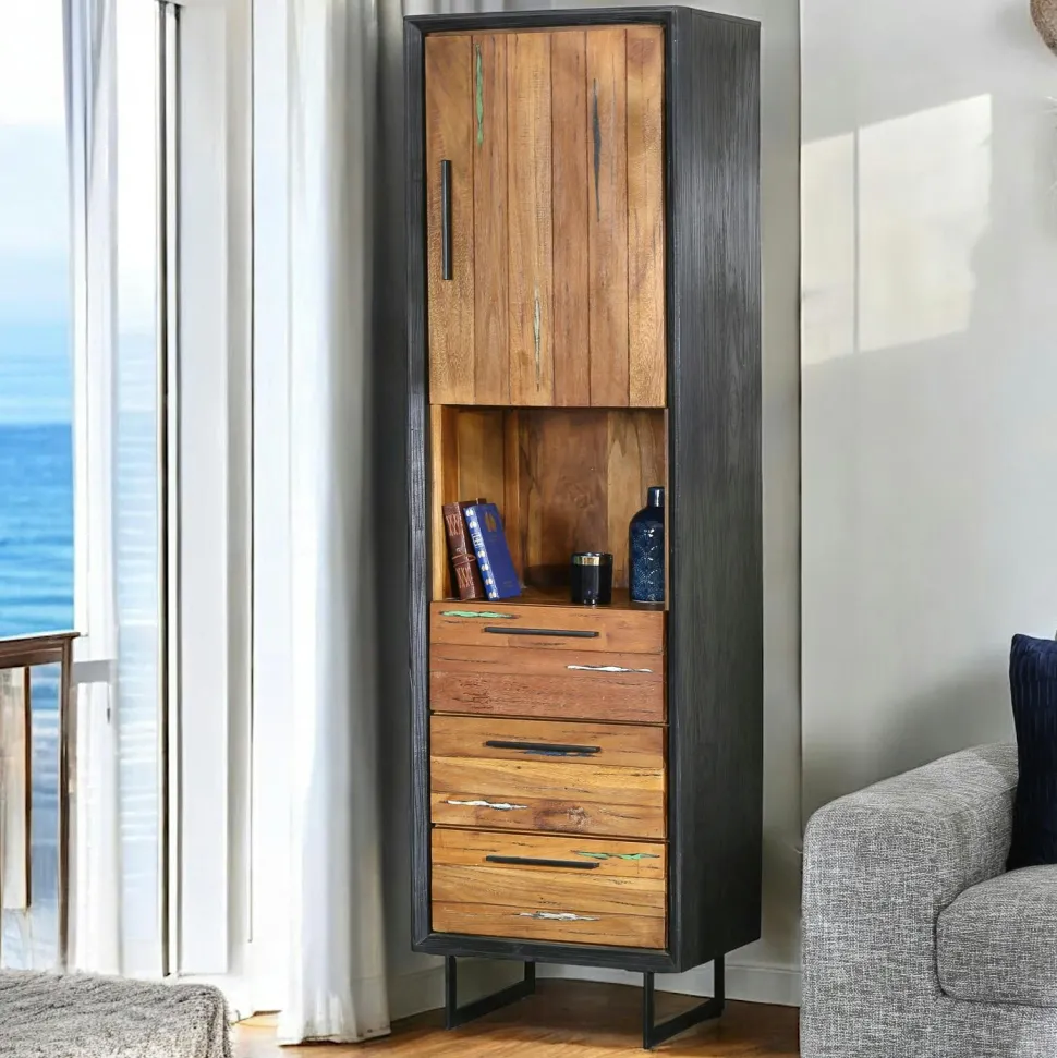 Meuble tv bois recyclé de bateau PHOENIX