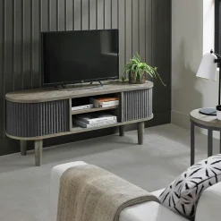 Meuble tv en bois avec accordéon HOUSTON