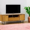 Meuble tv en bois de teck recyclé avec rangement DEPOK