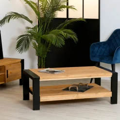 Meuble TV en pin massif 3 tiroirs LOUNDGE