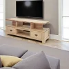 Meuble TV hévéa niches 150x60cm HELENA