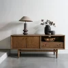 Meuble tv vintage en bois de chêne BRADFORD