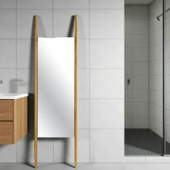Miroir d'entrée vertical - baguettes latérales bois IENA