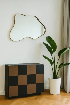 Miroir design organique - bords noirs BRIG