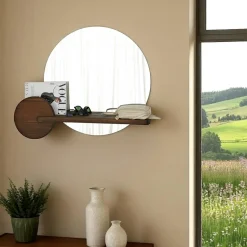 Miroir design organique forme libre - cadre noir CODY