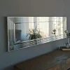 Miroir horizontal moderne chic - cadre rainuré 120 cm CODY