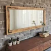 Miroir mural en bois clair - format horizontal HILO