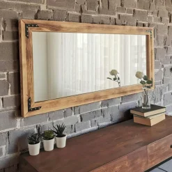 Miroir mural en bois clair - format horizontal HILO