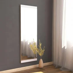 Miroir rectangulaire blanc 120 cm - à poser ou suspendre CODY