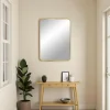Miroir rectangulaire moderne avec cadre doré 50x70 cm SEOUL