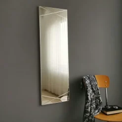 Miroir rectangulaire mural avec décor croisé 105 cm CODY