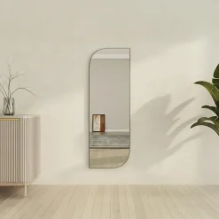 Miroir rectangulaire noir - angles arrondis 120 cm CODY