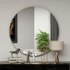 Miroir rond à bord noirØ70 cm - style moderne CODY