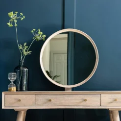 Miroir rond pour console de chambre THANE