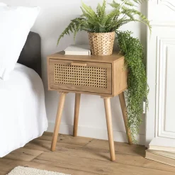Miroir sur pied en bois de pin recyclé DENVER