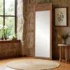 Miroir vertical en bois brun - motif tronc d'arbre HILO
