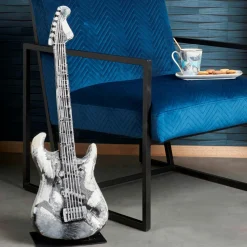 Objet déco à poser guitare argent