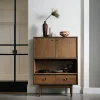 Petit buffet vintage en bois de chêne BRADFORD