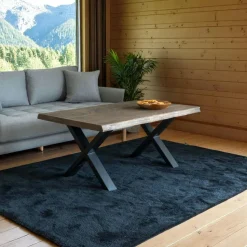Petite table d'appoint dorée carrée - finition mate JENA