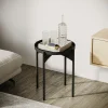 Petite table ronde noire design & plateau assorti SFAX