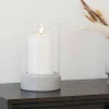 Photophore verre et ciment - forme cylindrique, design minimaliste gris
