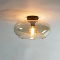 Plafonnier en verre ambré NIAGARA
