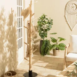 Porte-manteau arbre teck naturel MANAK