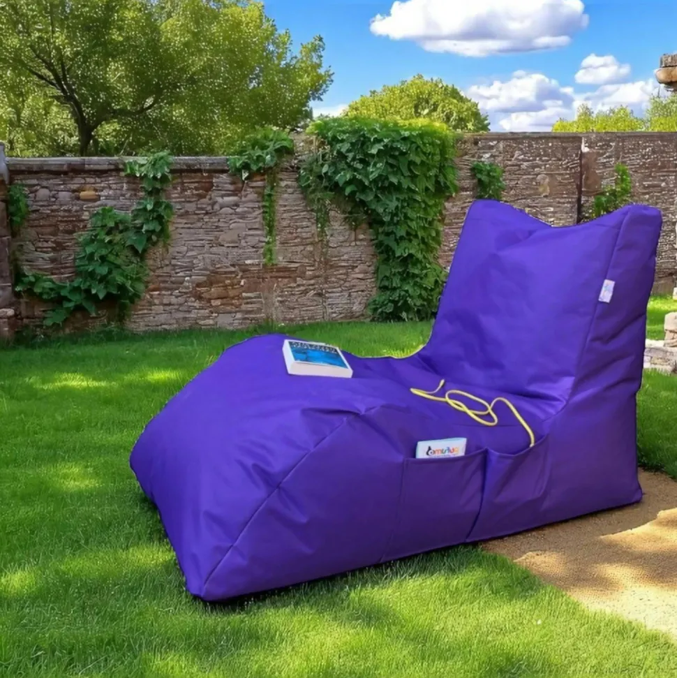 Pouf bain de soleil XXL imperméable – bleu ARTA