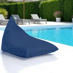 Pouf berlingot extérieur bleu foncé ARTA