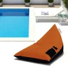 Pouf berlingot extérieur orange et noir ARTA
