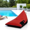 Pouf berlingot extérieur rouge et noir ARTA