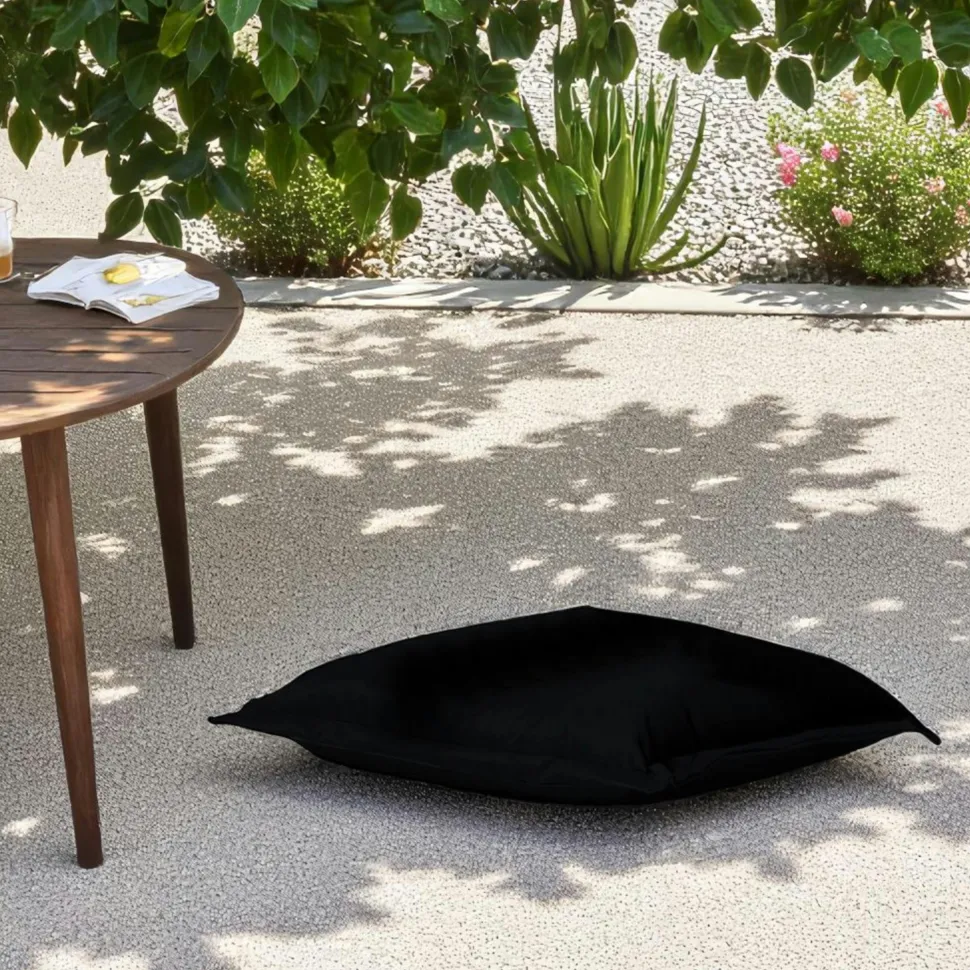 Pouf coussin de sol extérieur imperméable - bleu foncé ARTA