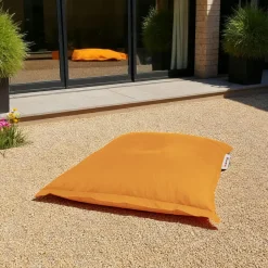 Pouf coussin de sol extérieur noir - 100 cm ARTA