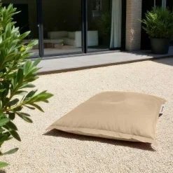 Pouf coussin de sol extérieur noir - 100 cm ARTA