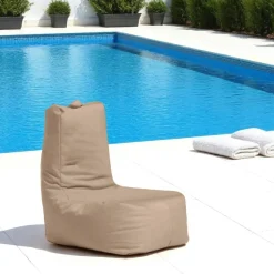 Pouf poire bleu foncé avec poches latérales ARTA