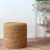 Pouf rond en jonc de mer, style bohème BRUGES