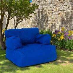Pouf XXL extérieur avec accoudoirs - noir ARTA