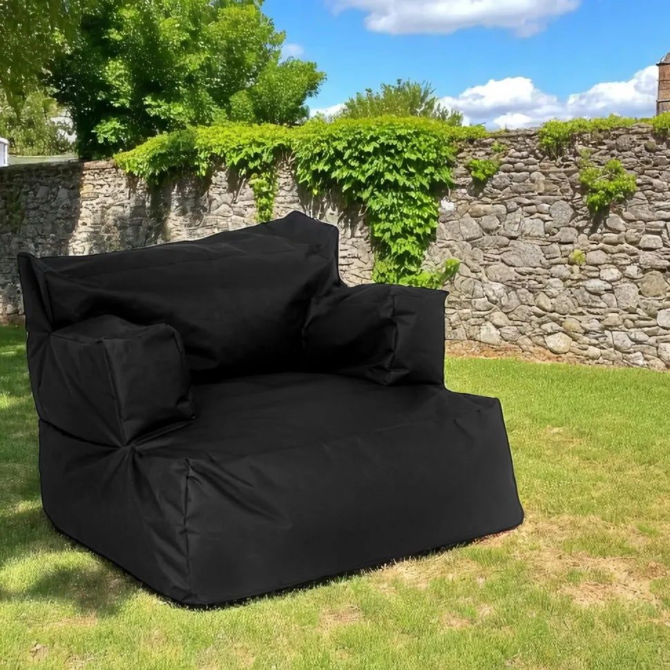Pouf XXL extérieur avec accoudoirs - rose ARTA