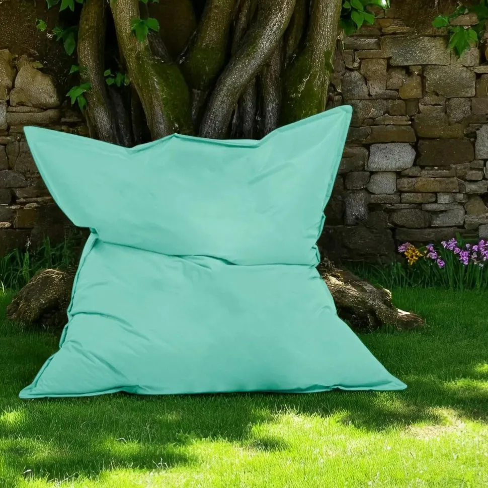 Pouf XXL extérieur turquoise 180 cm ARTA